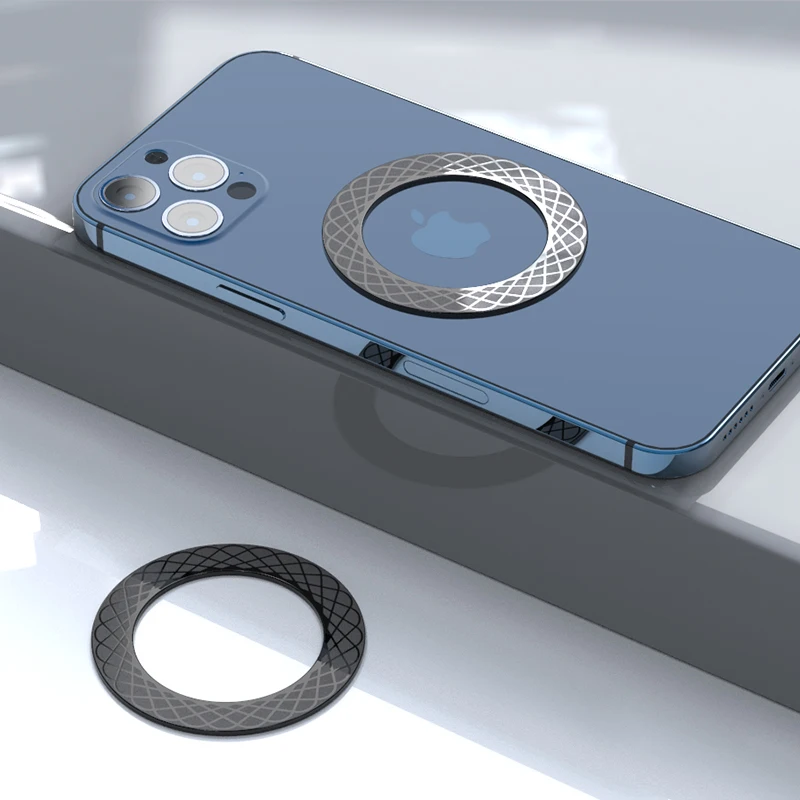 

Magnetic Metal Plate Sticker Rings For Magsafe Wireless Charger Magnet Car Mobile Phone Holder Sheet For iPhone 14 Samsung