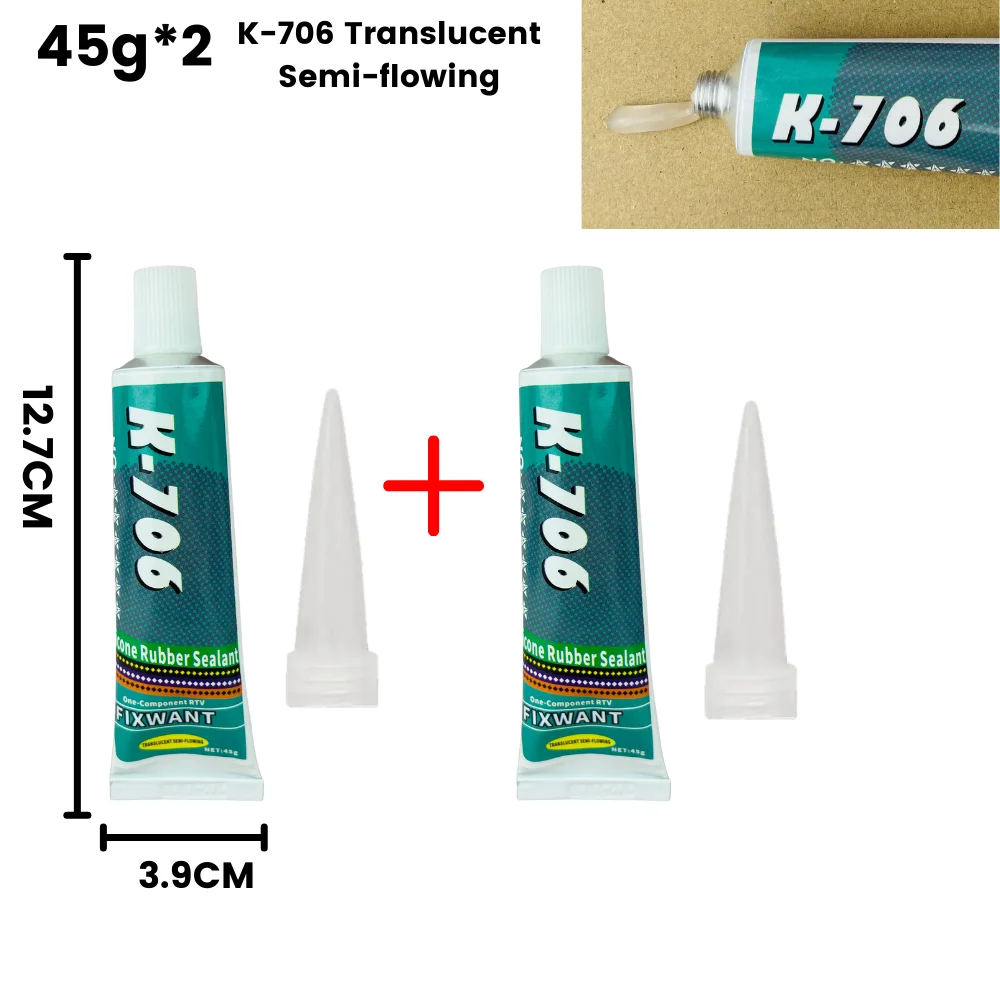 Silicone Industrial Adhesive 45g - High-Strength RTV Sealing Glue for Electronics (Available in Black, White, Transparent)