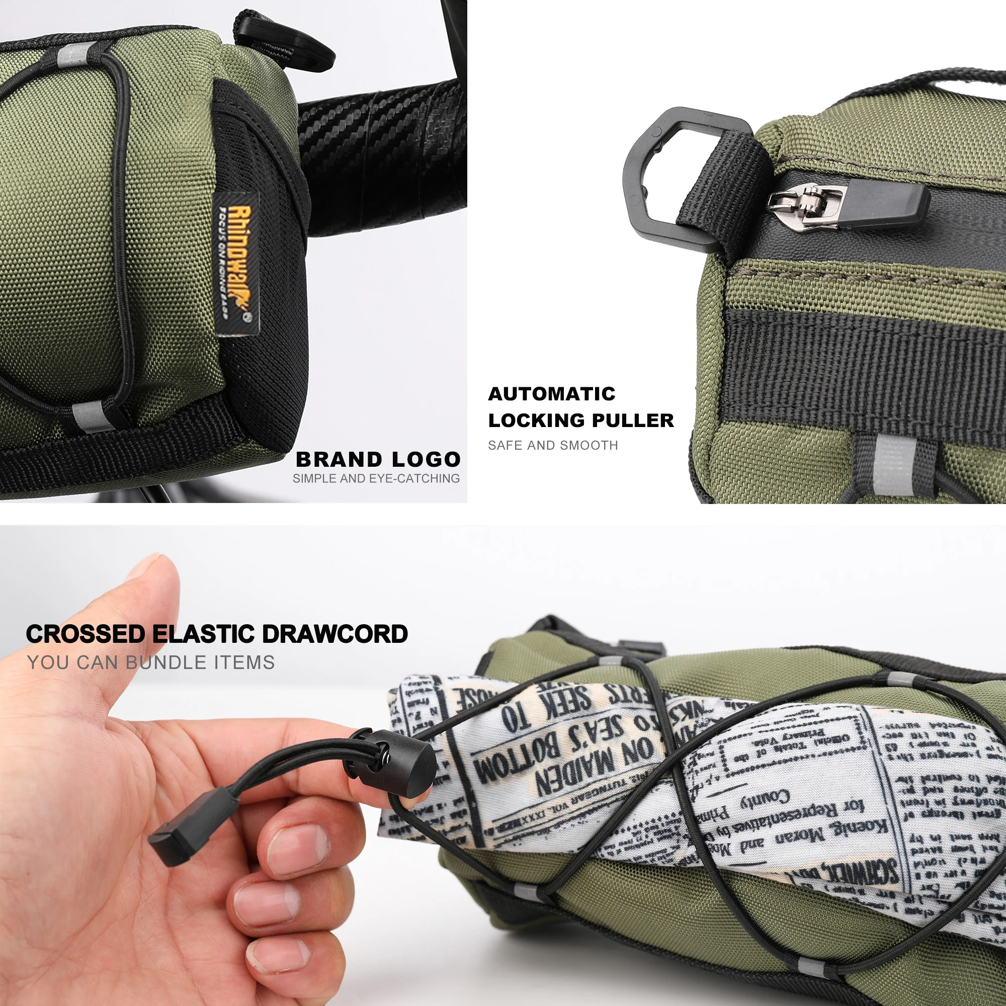 Rhinowalk RK9103 Handlebar Bag 2.4L Large Capacity Reflective MTB Road Cycling - Image 5