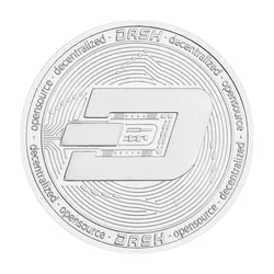 Gold - Plated DASH Cryptocurrency Collectible Coin - Commemorative Edition (Silver)