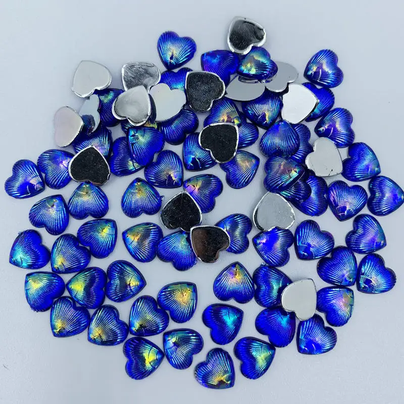 100pcs 5mm Heart-shaped Crystal Rhinestone Diy Decorative