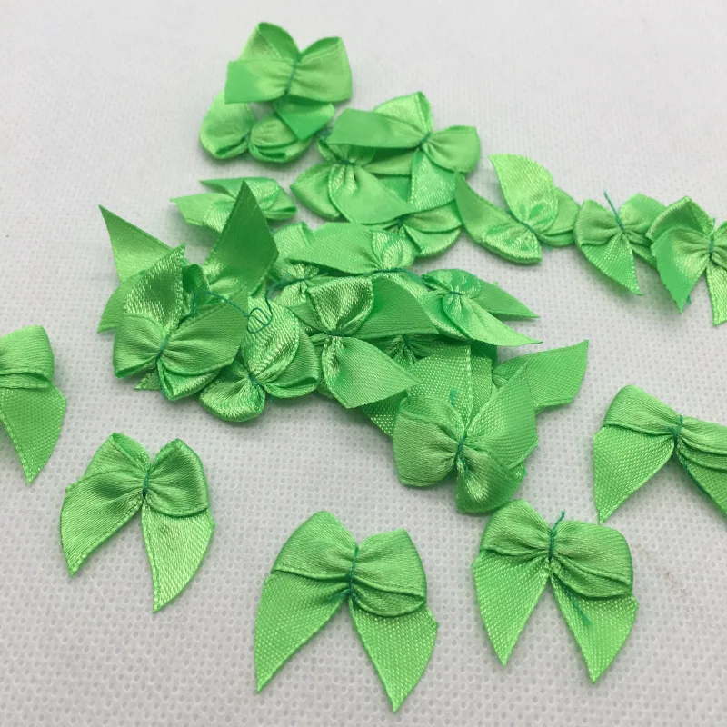 100pcs 25mm Mixed Satin Ribbon Bows for DIY Decor satin ribbons