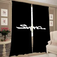 Window Kitchen Curtains for Living Room 2 Pieces Blackout Curtains Door Curtain T-toyota-a S-supra Bedroom Decoration Partition 2