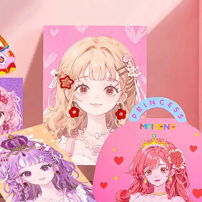 DIY Princess Makeup Set Kawaii Coloring Arts and Crafts Kids Girls Children Toy Book Lover Gifts Art Supplies Office 5