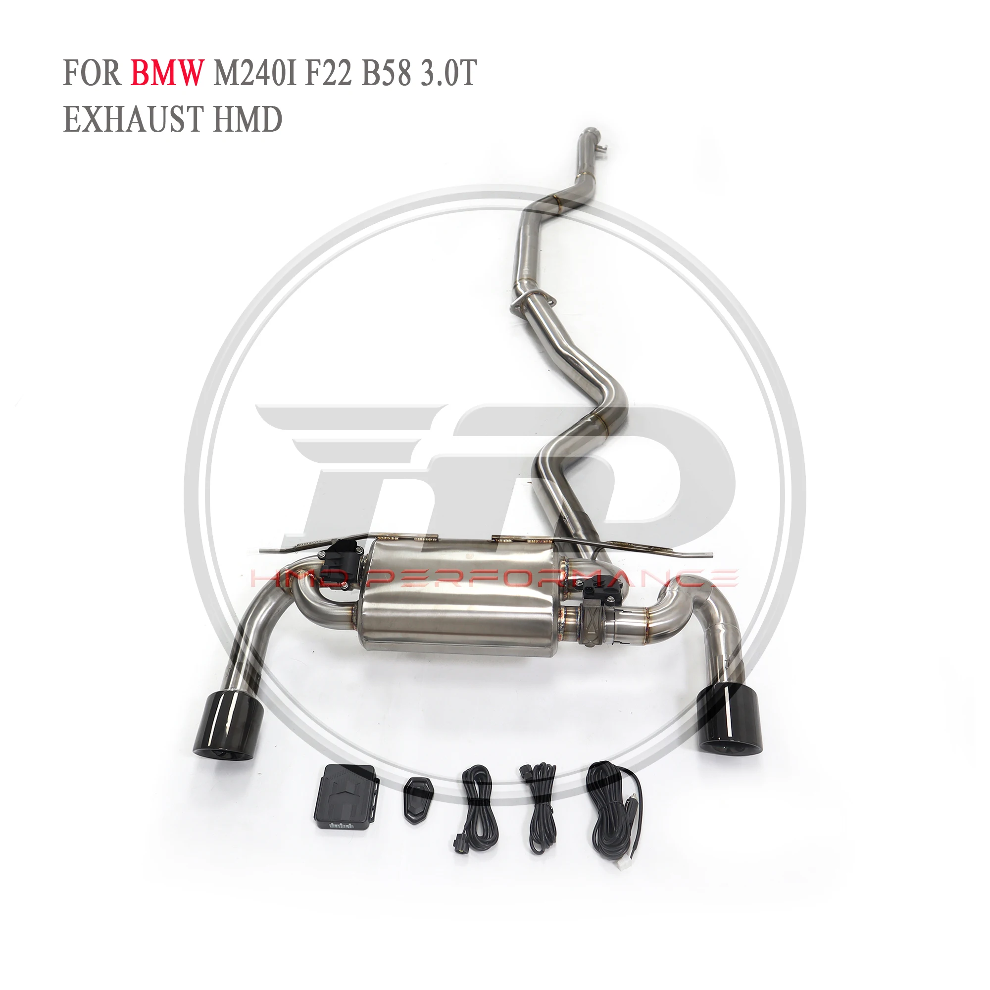 

Выхлопная система HMD из нержавеющей стали для BMW M240i F22 F23 B58 Engine 3,0 T 2014-2018 глушитель с клапаном