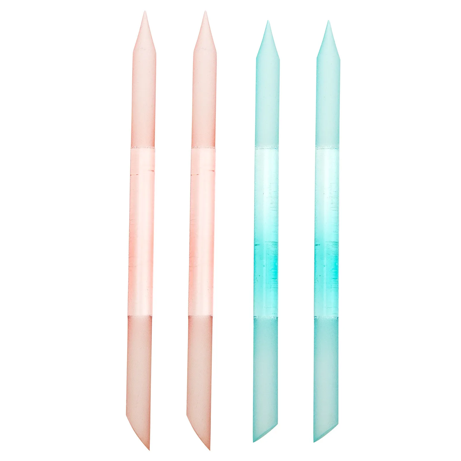 4Pcs 유리 네일 파일 아크릴 가짜 손톱을 위한 전문 매니큐어 연마 파일 부드..