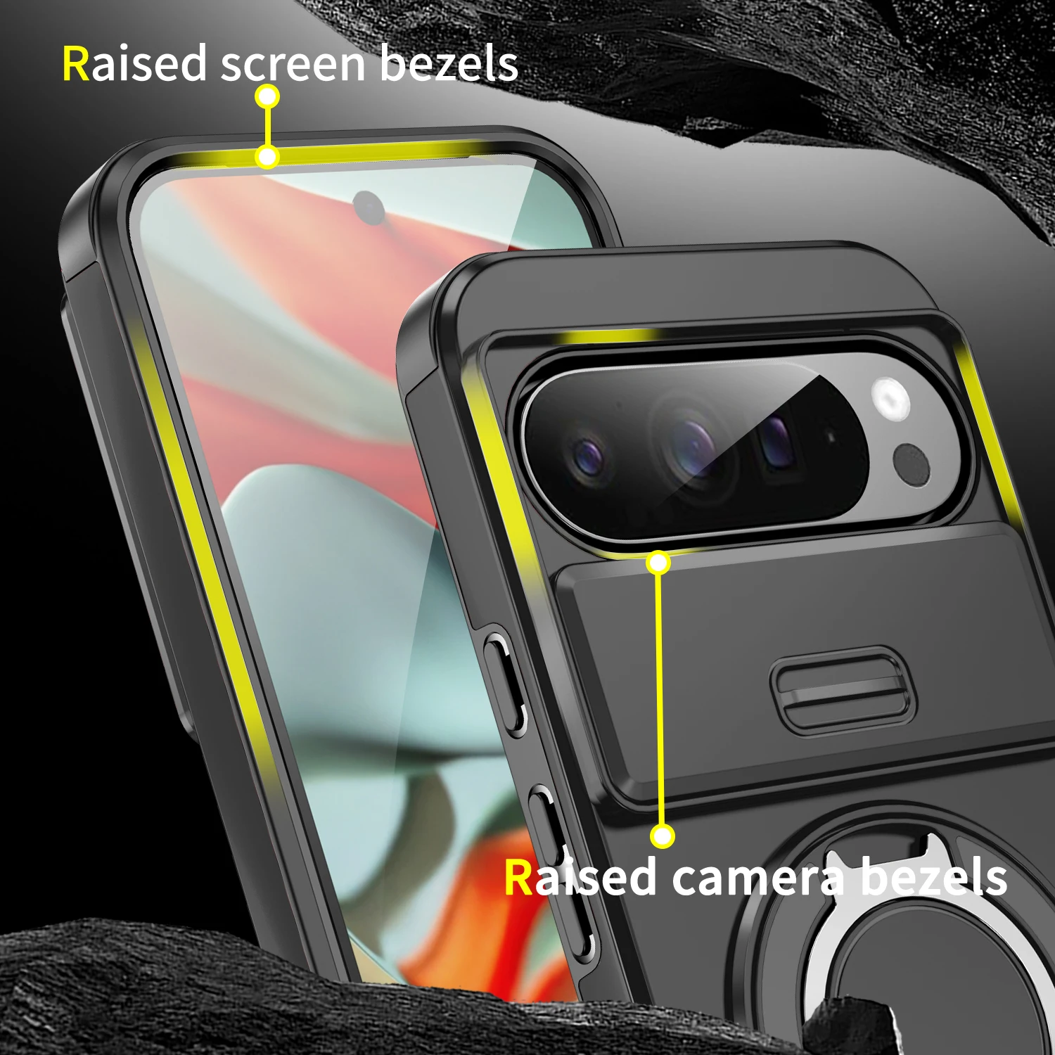 Magnetic Bracket Sliding Window Anti-Fall Phone Case
