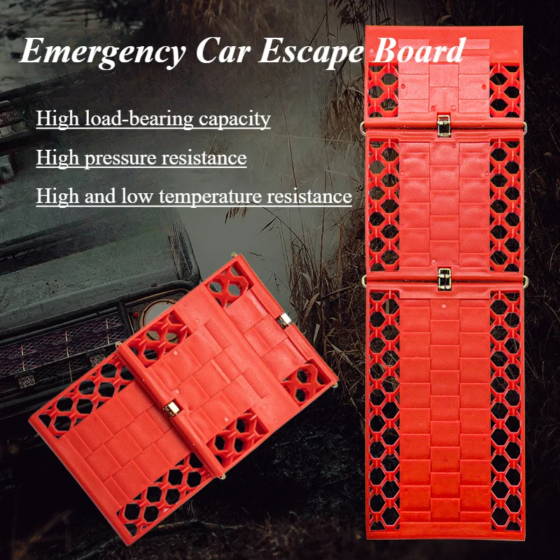 Traction Boards Collapsible Tire Traction Pad Emergency Car Escape Board 2pcs