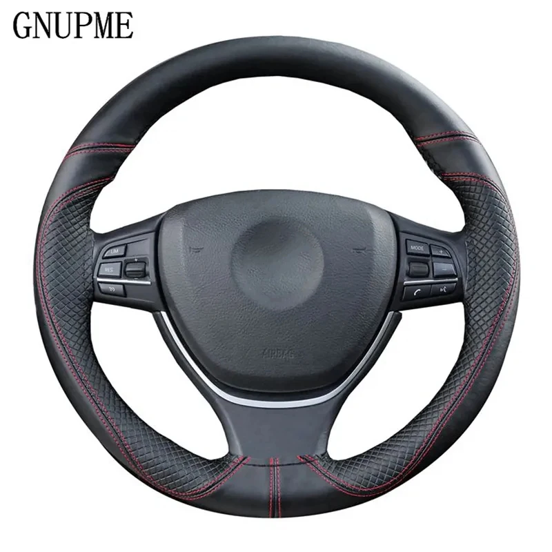 Steering wheel cover Genuine Leather 38cm Soft Anti-slip