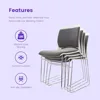 Stacking Chairs 1102LB Capacity Home Office Guest Chair Set with Sled Base,Modern Reception Chair for Kitchen,Waiting Room 5