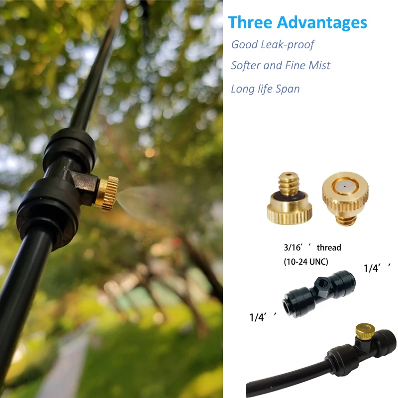6/9/12/15/18m Outdoor Cooling Patio Misting System Fan Cooler Water Mist Gardenhouse Spray Hot fog misting system 3