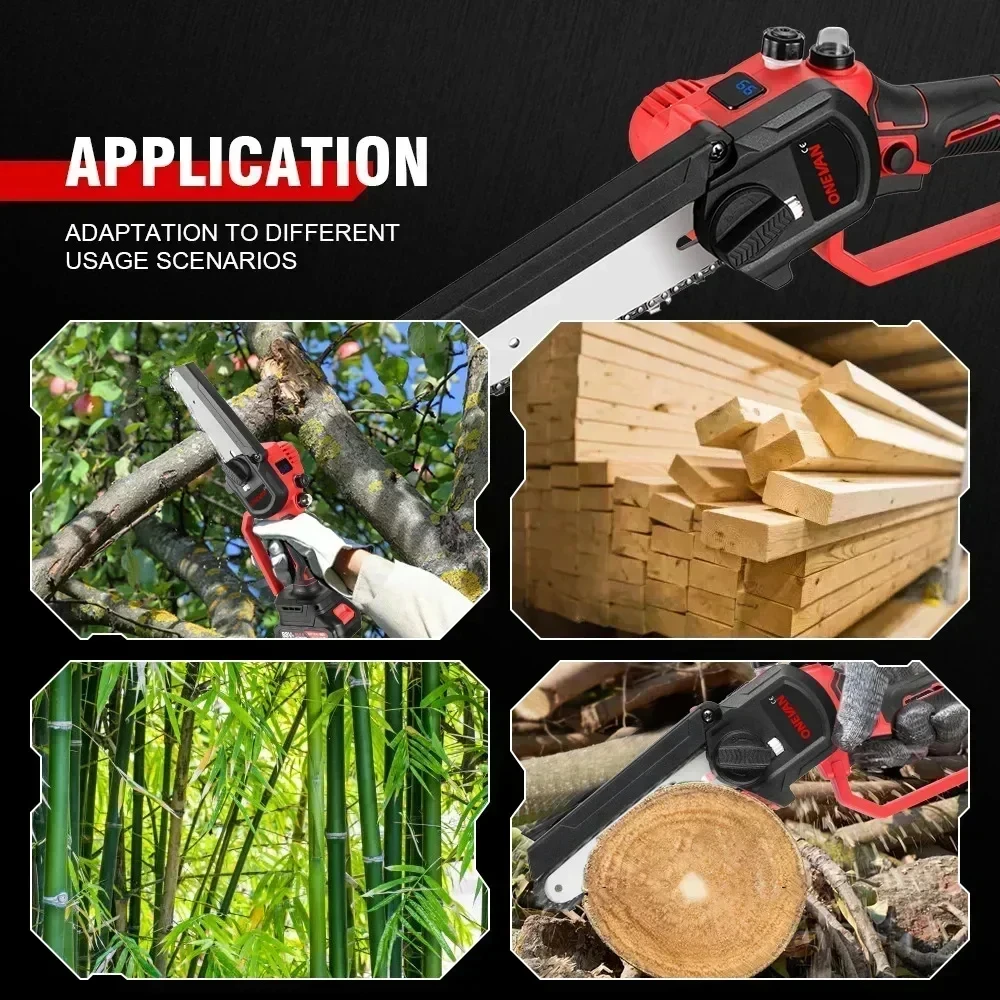6Inch Electric Chainsaw 20000RPM Rechargeable Portable Pruning Saw Branch Pruner Shears Garden Power Tool for Makita 18V Battery images - 6