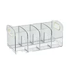 Convenient Clear Acrylic Bookends with Handle Desk Organizer Divided Book Stand Desktop Sorting Rack Study Supplies 6