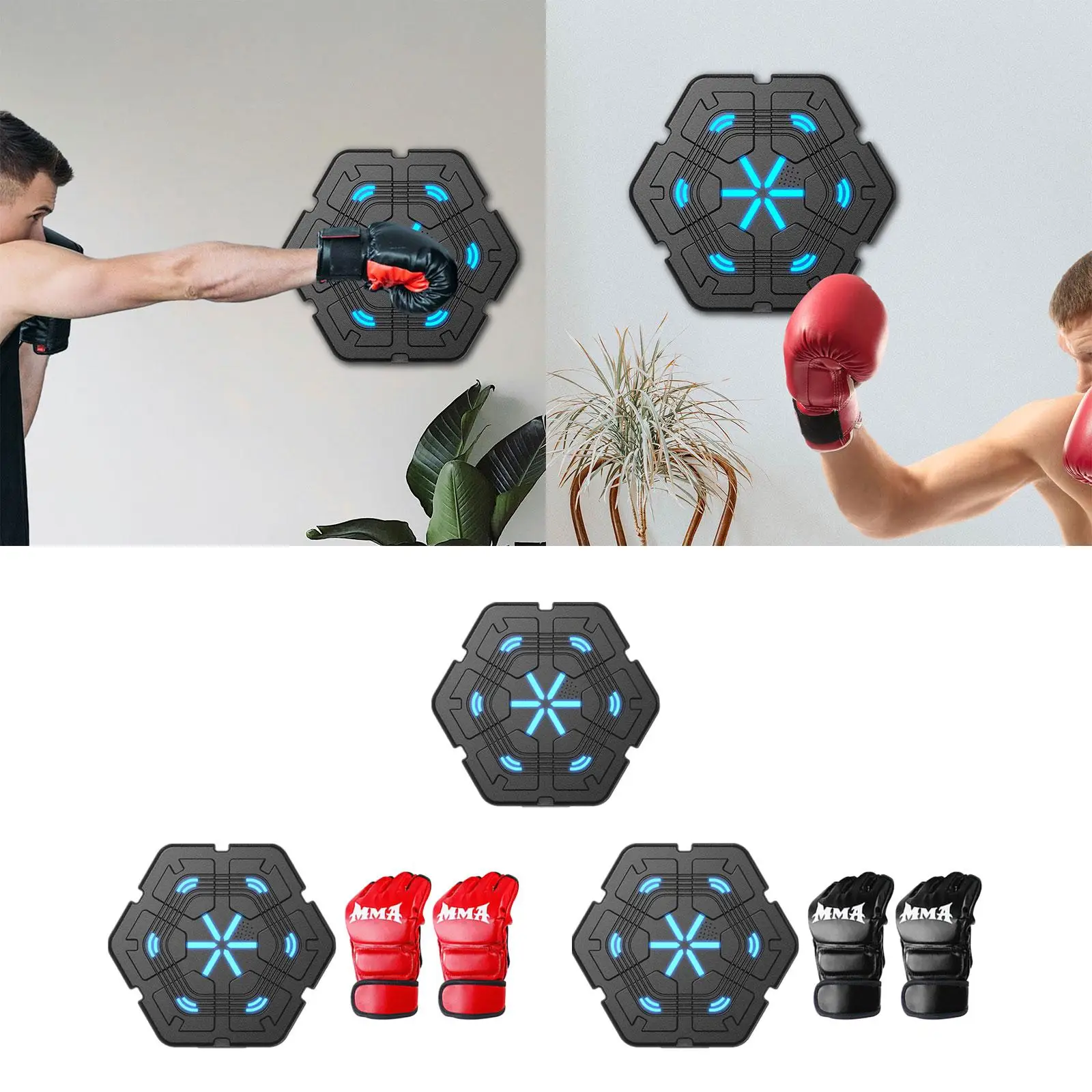 Music Boxing Training Machine Relaxing LED Lighted Sports Boxing Trainer