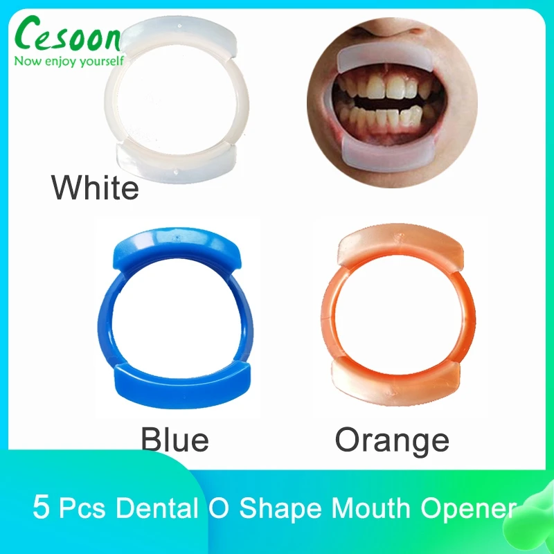 

5Pcs Cesoon Dental Lab O Shape Mouth Opener Plastic Teeth Whitening Cheek Retractor Expanders Lip Holder Dentist Materials Tools