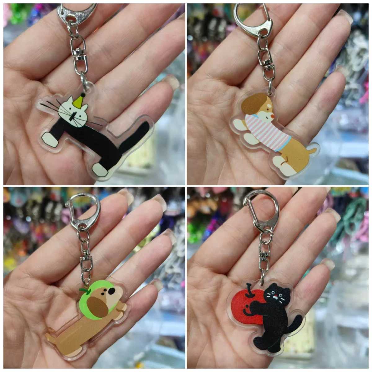 Adorable Black Cat 3D Ears Phone Case with Key Chain Pendant