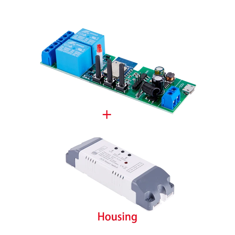 Wireless Smart Home WiFi Switch - Alexa Compatible, Dual Channel, 10A Relay Module