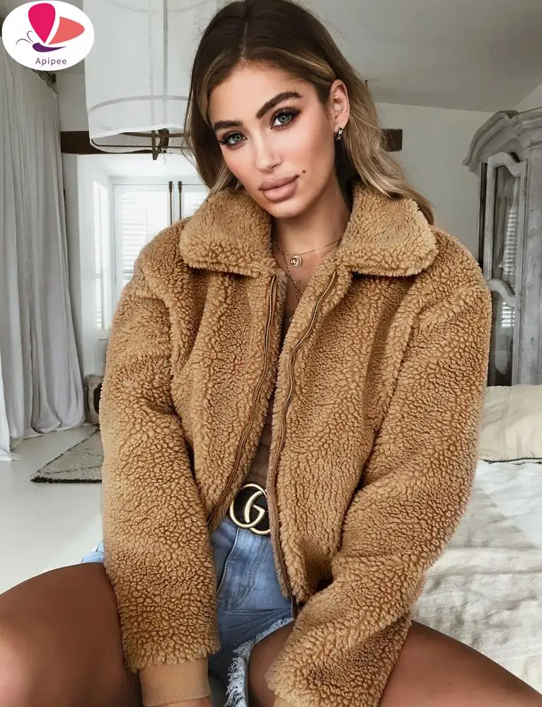 

Женский Повседневный шерстяной кардиган на молнии, теплый свитер с карманами, Осень-зима 2024