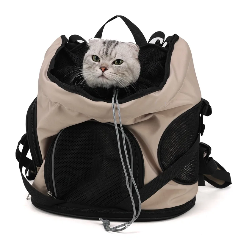 Solid Color Large Capacity Lightweight Cat Bag Outdoor Portable Pet Bag Outdoor Portable Pet Winter Warm Cat