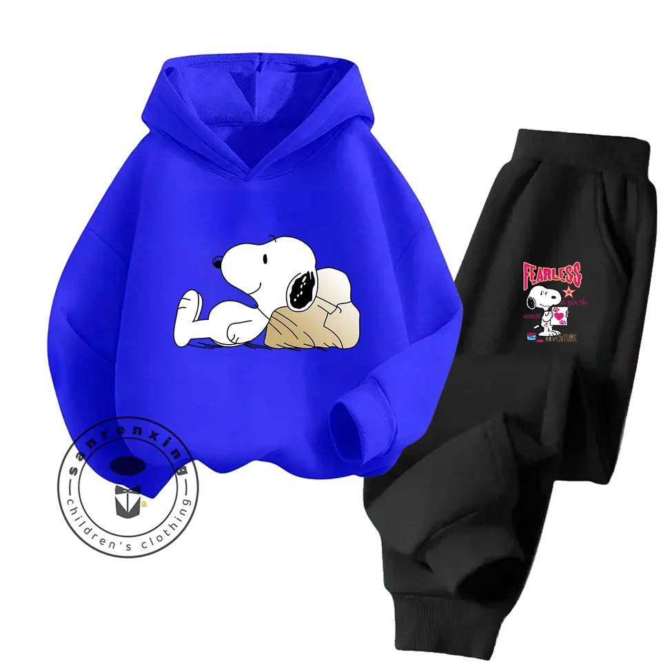 Conjunto De Sudadera Con Capucha Para Niños - Invierno 2025, Estampado Divertido, Poliéster Suave