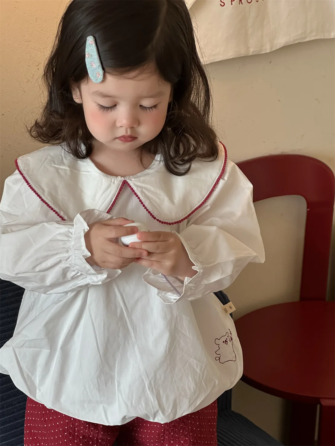 2025 Autumn New Girls Lapel Shirts Kids Loose Long Sleeve Tops Kids Girls Cotton Shirts Toddler Princess Causal Clothes 5 2025 Autumn New Girls Lapel Shirts Kids Loose Long Sleeve Tops Kids Girls Cotton Shirts Toddler Princess Causal Clothes - Image 5