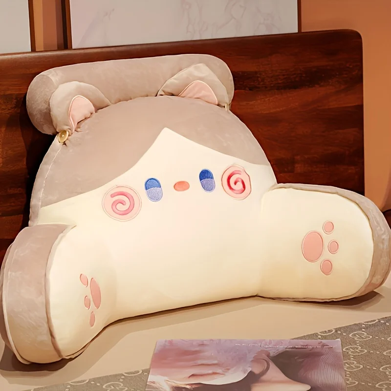 70*50CM Large Size Bedhead Backrest Pillow,Sofa Cushion Dormitory Reading Pillow,Pregnant Woman Waist Protection Cartoon Pattern