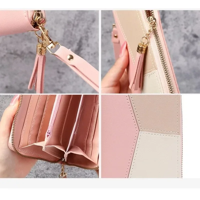 Clutch Wallet Women's Long Zipper Multifunctional Hundred Leather Wallet Large Capacity Mobile Phone Money Clip