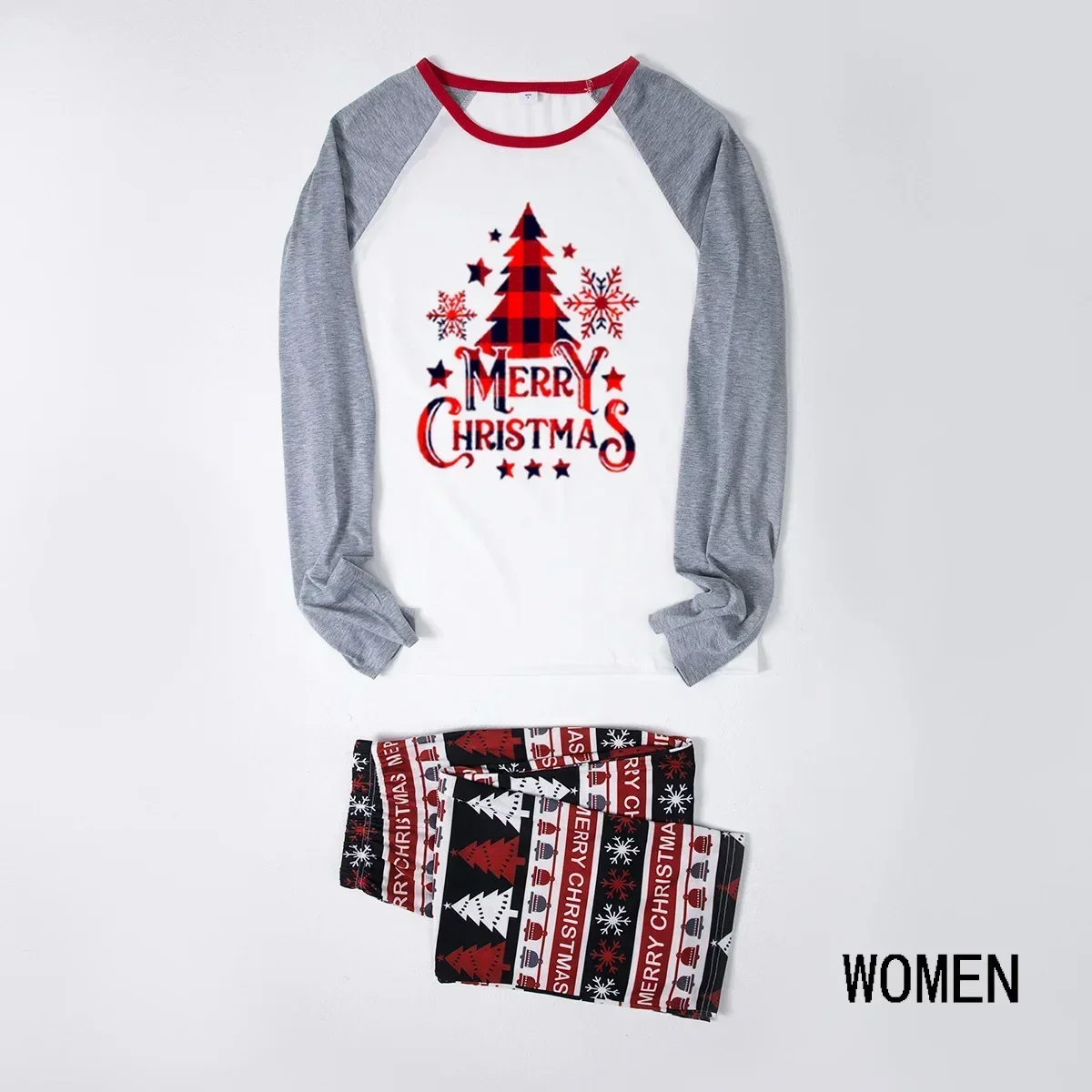 thumbnail image 5 of Conjunto de pijama de 2 piezas con estampado de árbol de Papá Noel para Navidad de 2024, conjunto de pijama para padres e hijos, pijama para bebé, 5 of 5