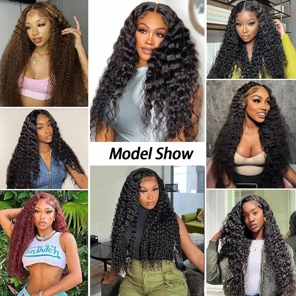 Brazilian Virgin Deep Wave Human Hair 1 3 4Bundle Unprocessed Human Hair Bundle Wet And Wavy Bundles Double Weft Deep Curly Wave