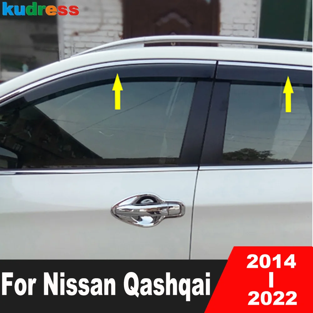 Deflettore per Nissan Qashqai J11 2014 2018 2019 2020 2021 2022 Windows parasole parapioggia