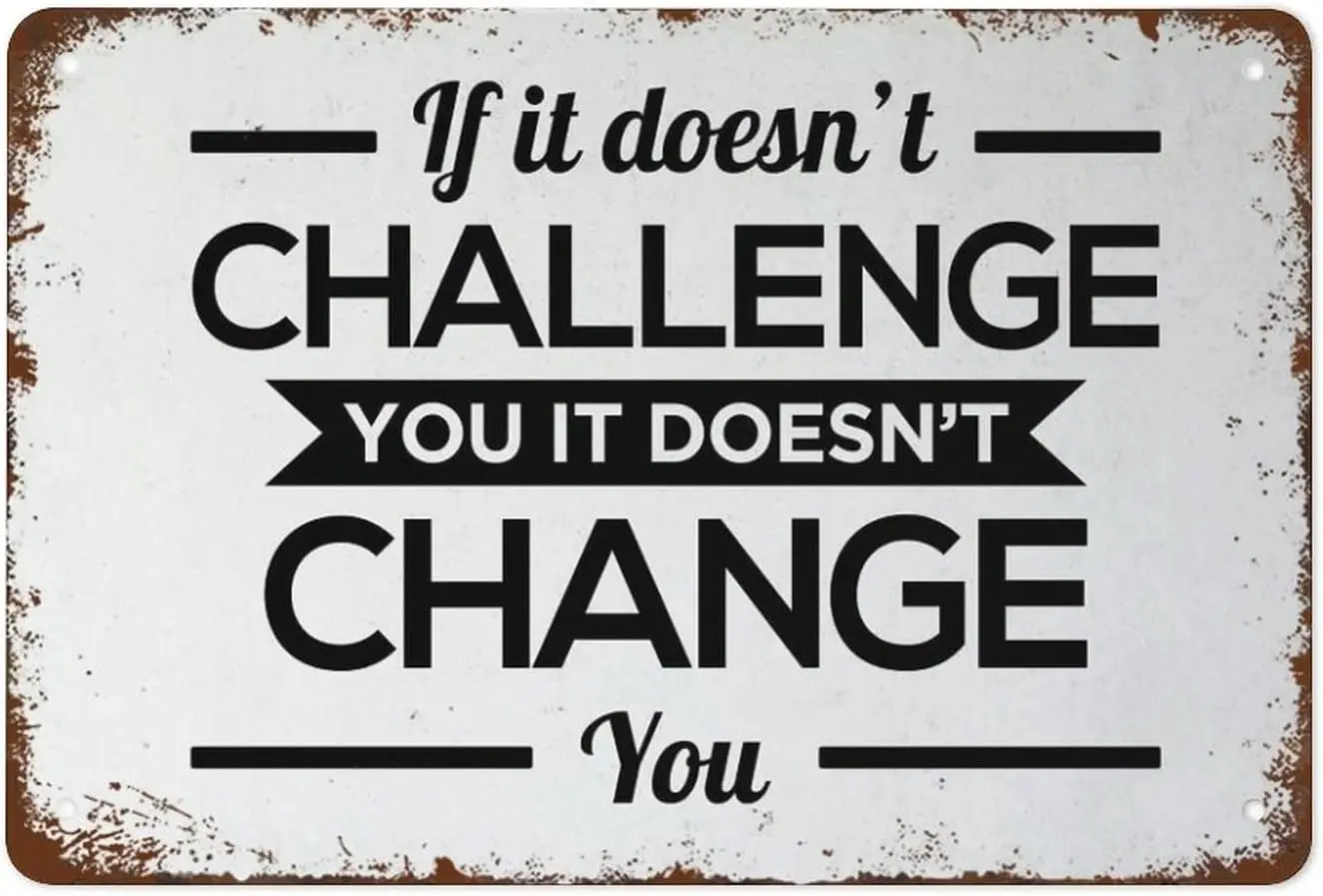 Targa In Metallo Targhe In Metallo Vintage Se Non Ti Sfida Cartello Fitness Home Gym Decor Retro Wall Decor Per La Casa