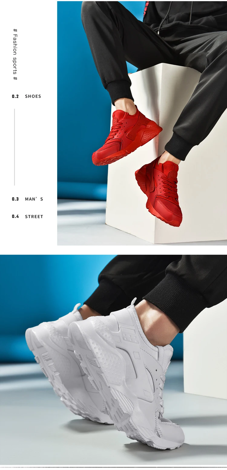 Free shipping 2022 NEW Unisex Red Sneakers for Men Mesh Sports Trainers Running Shoes Summer Male Women  35-47 Size Breathable