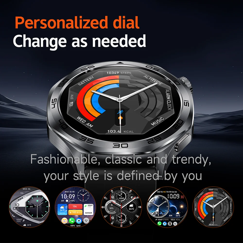 2026 Men Smart Watch 1.46inch wireless Calling Outdoor Sports Compass Health Monitoring 400mAh Large Battery Smartwatch 4