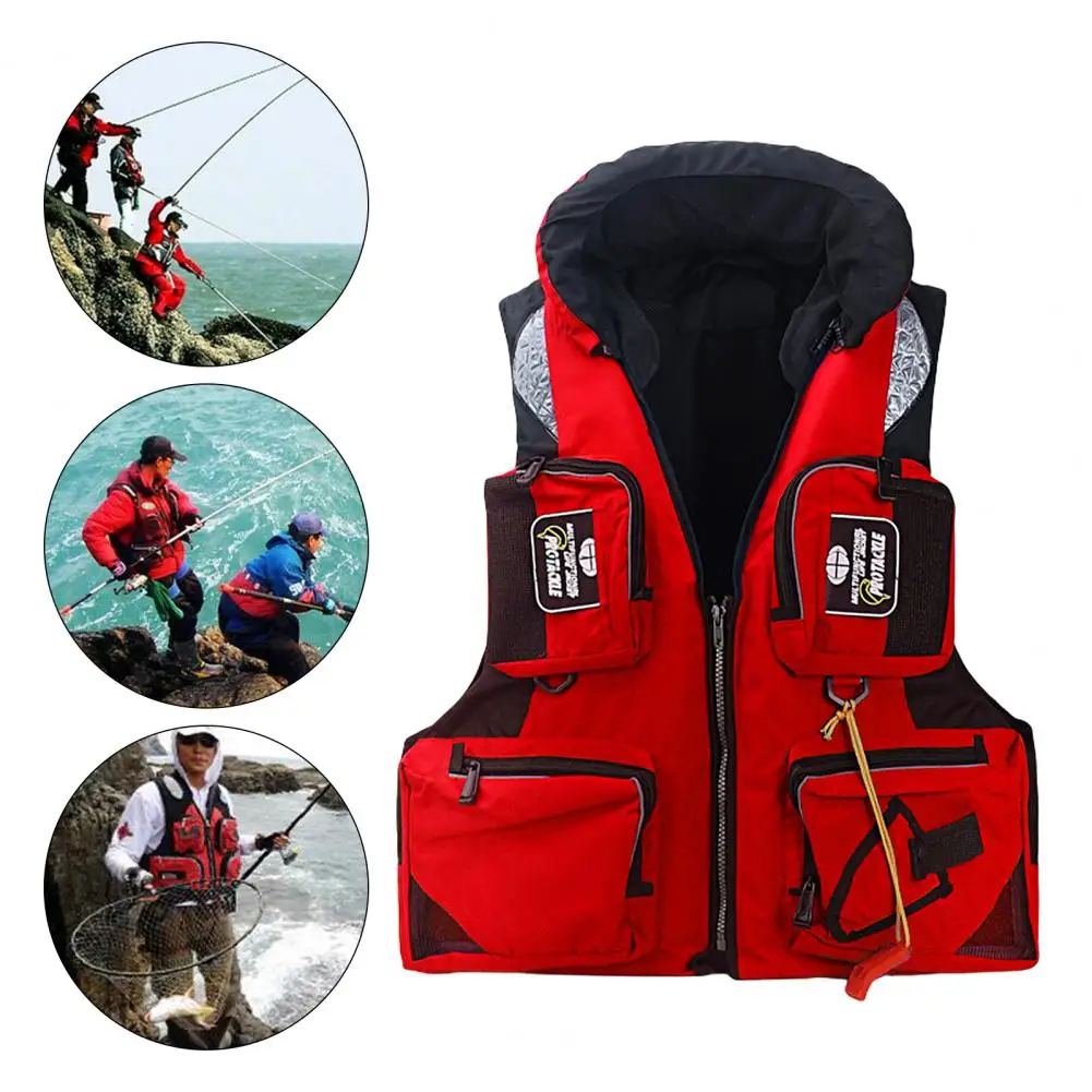 Description Picture 3 of itemAdult Life Vest For Fishing Kayak Accessories Water Skiing Surf Driftiing Swimming Sports Safety Jacket Reflective Lifeguard XXL