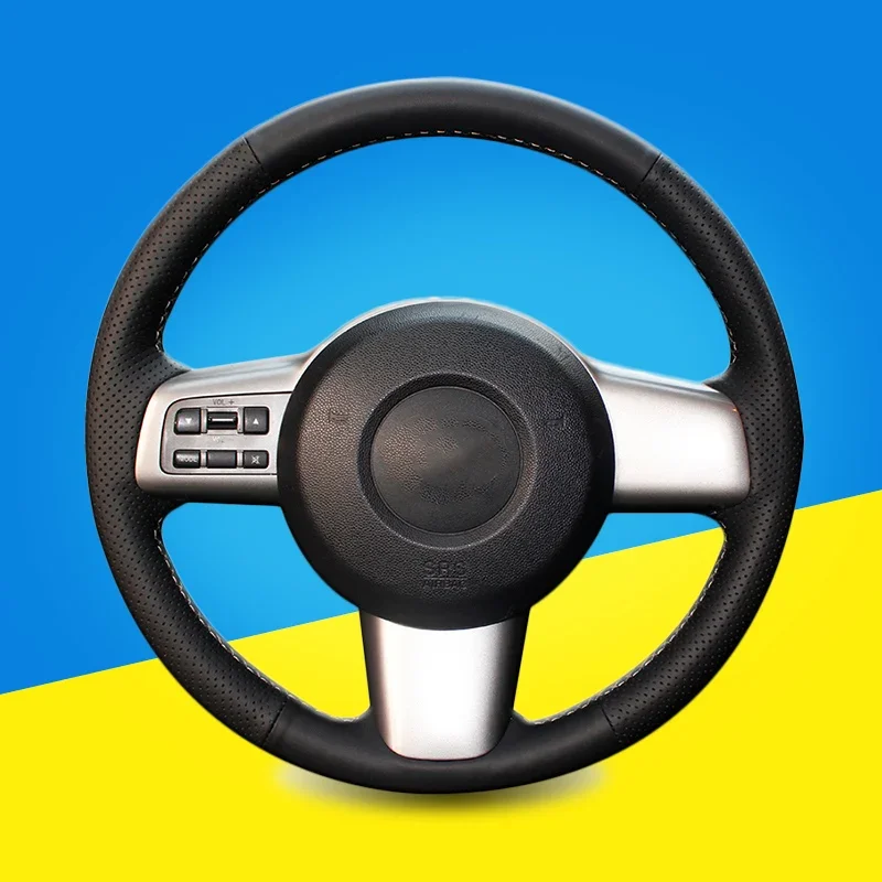 

Car Braid On The Steering Wheel Cover for Mazda 2 2008-2014 Auto Braid Steering Wheel Covers Interior Accessories Car-styling