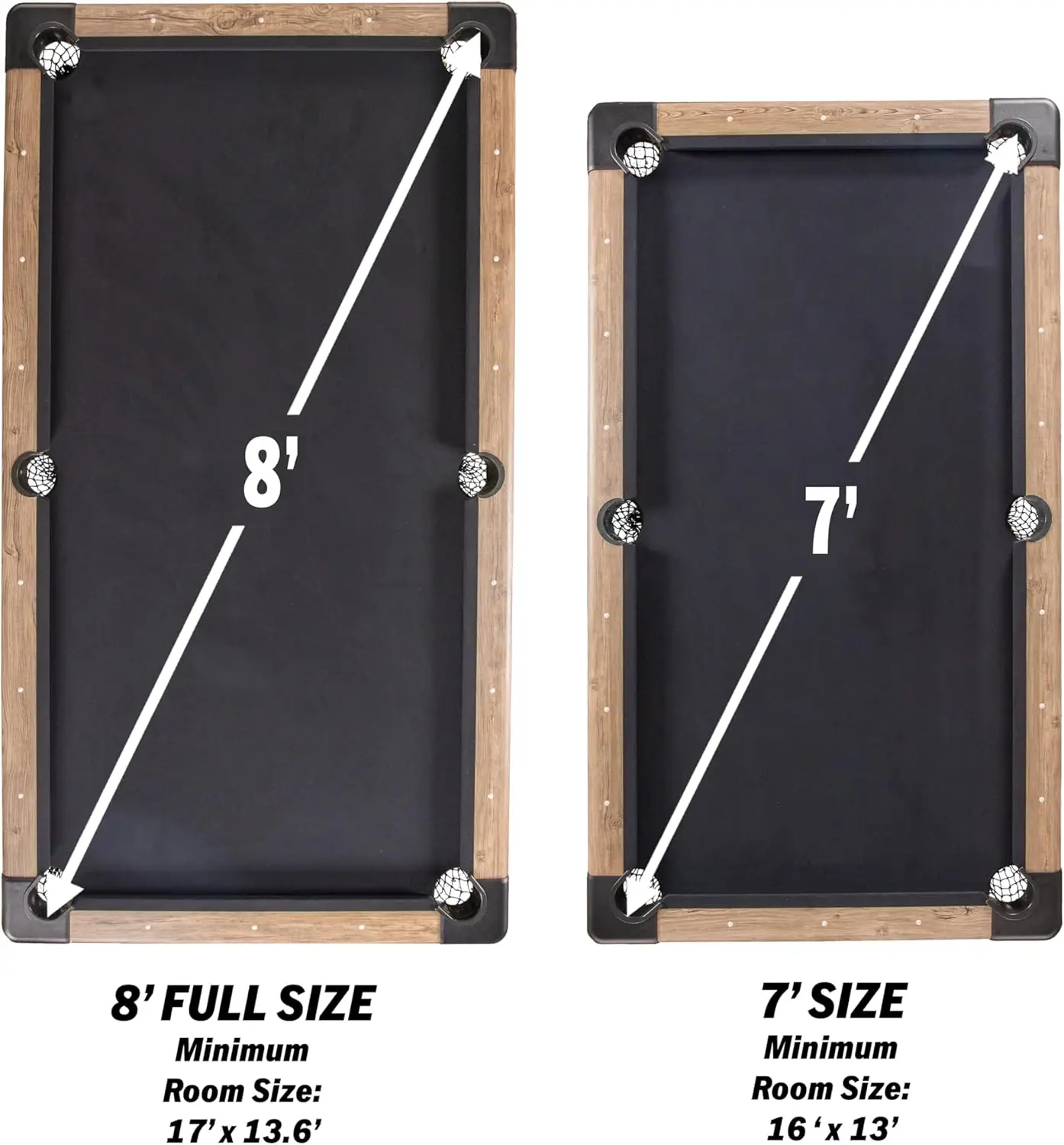 7 or 8 ft Portable Pool Table-No Assembly Required Folding Billiard Table