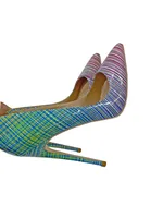 colorfull Patent Leather Women's Pointed Toe Stilettos Sexy Ladies Banquet Slip-On Pumps 8cm 10cm 12cm wedding Shoes - Image 6