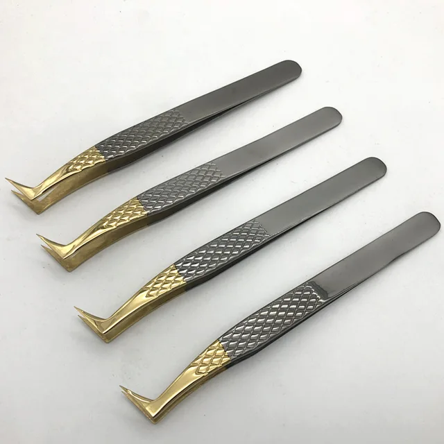 Stainless Steel Eyelashes Tweezers Professional