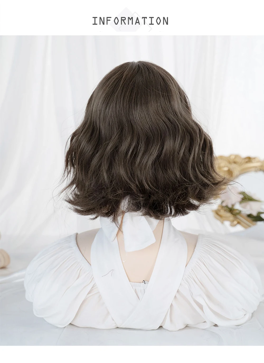 Black Synthetic Curly Bob Wig for Ladies