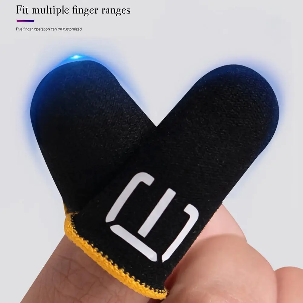 

For PUBG Gaming Finger Sleeve Breathable Fingertips Sweatproof Anti-slip Fingertip Cover Thumb Gloves For Mobile Game