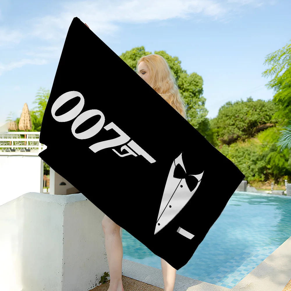 British Legend J-James B-Bond 007 Cartoon Beach Towel Cute Kawaii Room Decor Bath Girls Children Hand Towels For Bathroom Shower 6