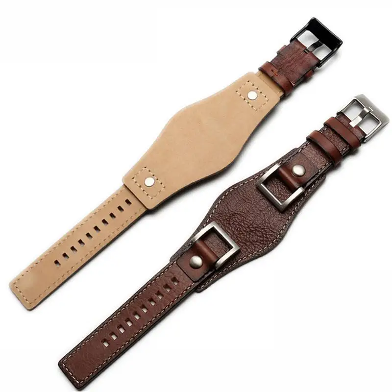 SCHIK Genuine leather For Fossil JR1157 watch band accessories Vintage style strap with Stainless steel joint 24mm Watchbands