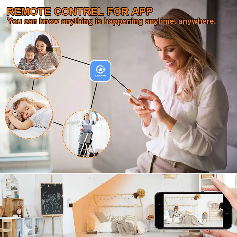 1080P Wifi Cameras Full HD Surveillance Support Tf Card EU/US Plug Wireless Vision Recorder Video Remote Viewing Cameras security camera