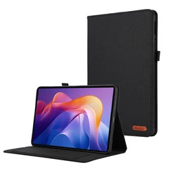Elegant Soft Fabric Flip Stand Tablet Cover - 11 Inch Protective Shell for Redmi Pad 2 11 inch (Black)