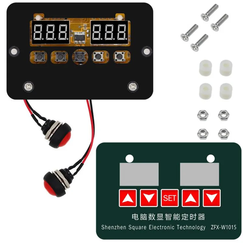 12V 24V 220V Microcomputer Digital Display Intelligent Timer Adjustable Electronic Thermostat Temperature Controller ZFX-W1015