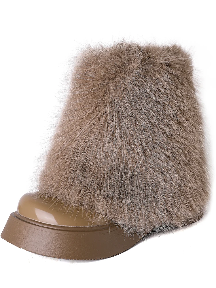 Thick Soled Plush Fur Snow Boots For Women's 2023 Autumn And Winter New Fashionable Plush And Warm Fashion Short Ankle Boots