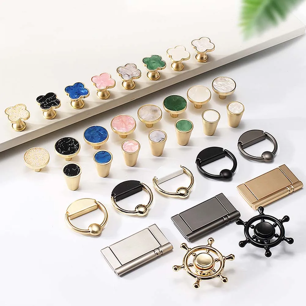 

European Style Single Hole Round Button Modern Minimalist Bedside Table Wardrobe Door Wine Cabinet Drawer Handle Cabinet Handles