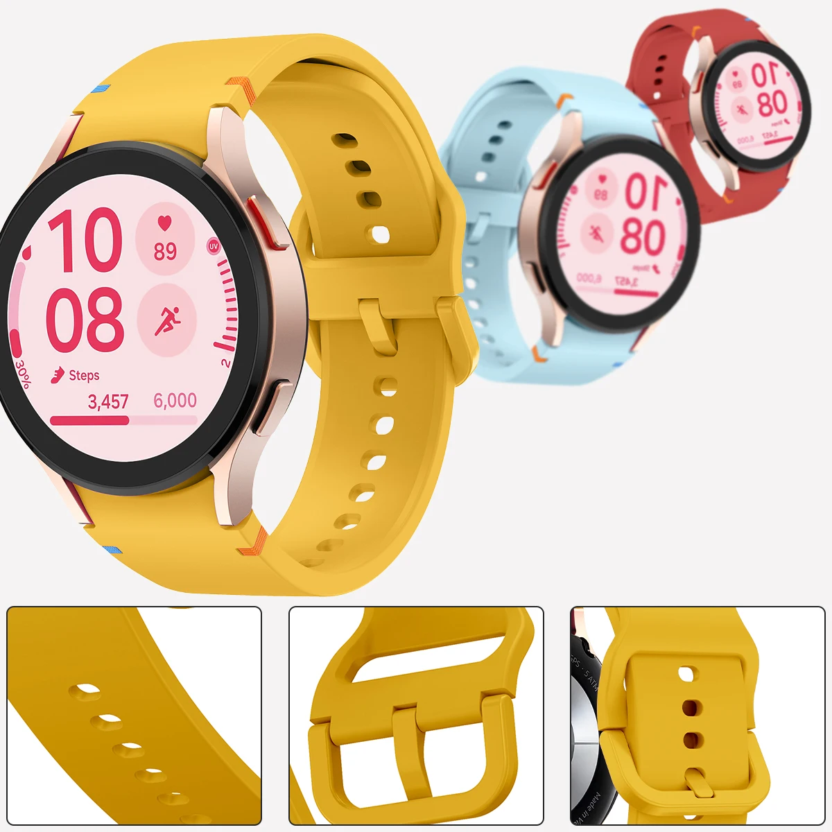 Silicone No-Gap Bracelet Watch Strap - 20mm Band