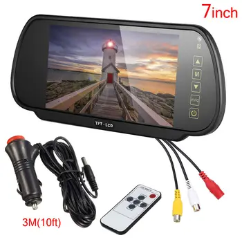 Bileeko LCD 컬러 스크린 자동차 후방 보기 백업 카메라, HD 미러 모니터, 7 인치
