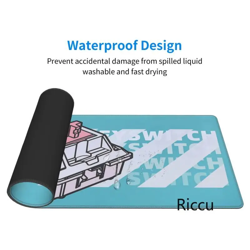 Blue Sushi Desk Mat - Non-Slip Rubber Mouse Pad and Gaming Accessory